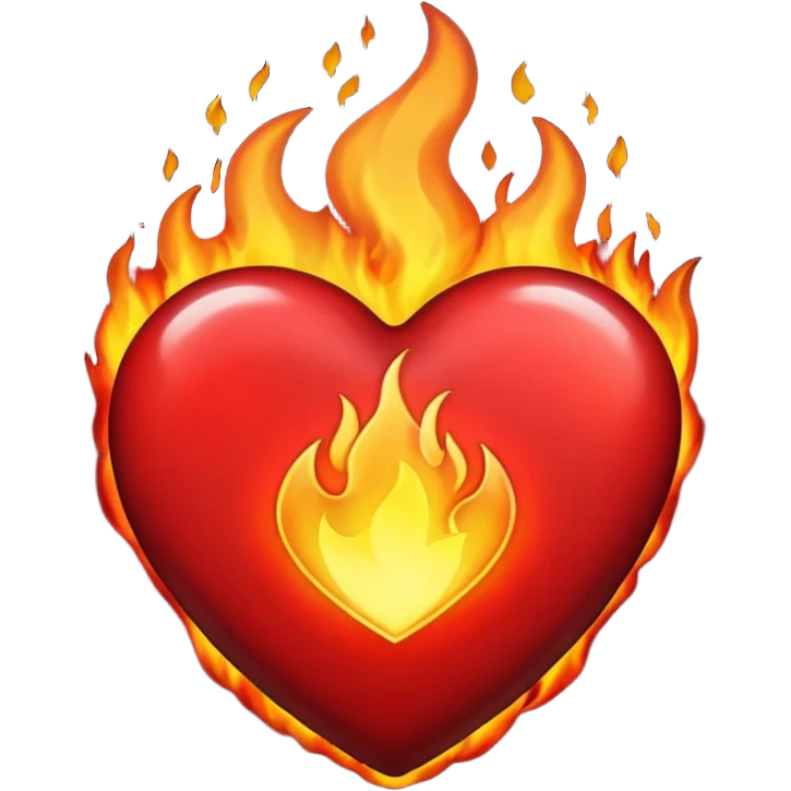 black heart on fire emoji