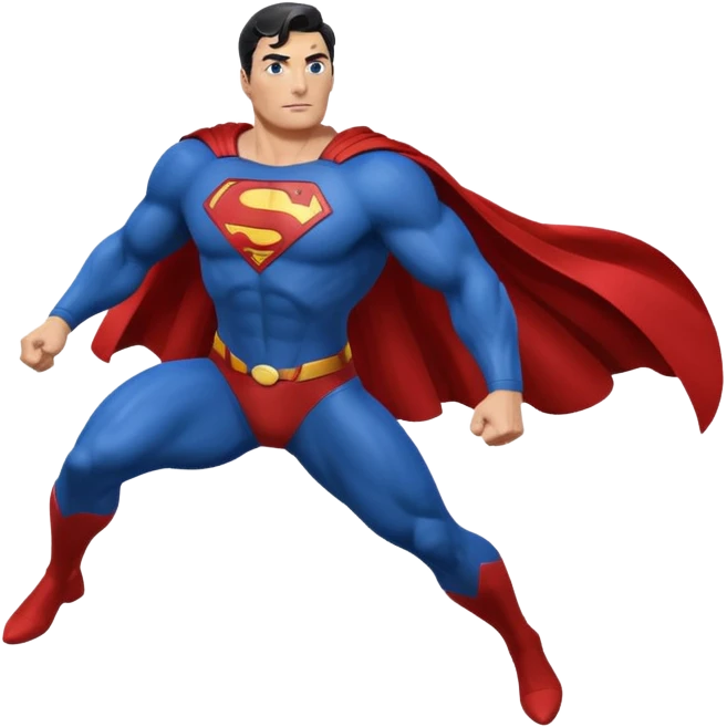 Superman with cape fluttering emoji