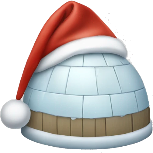 igloo xmas santa hat emoji