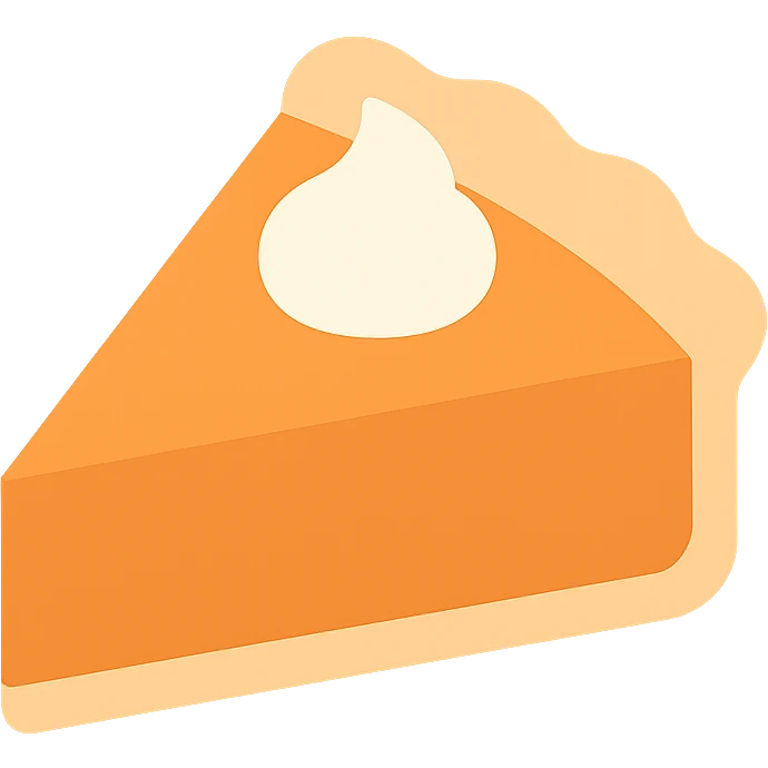 slice of pumpkin pie emoji