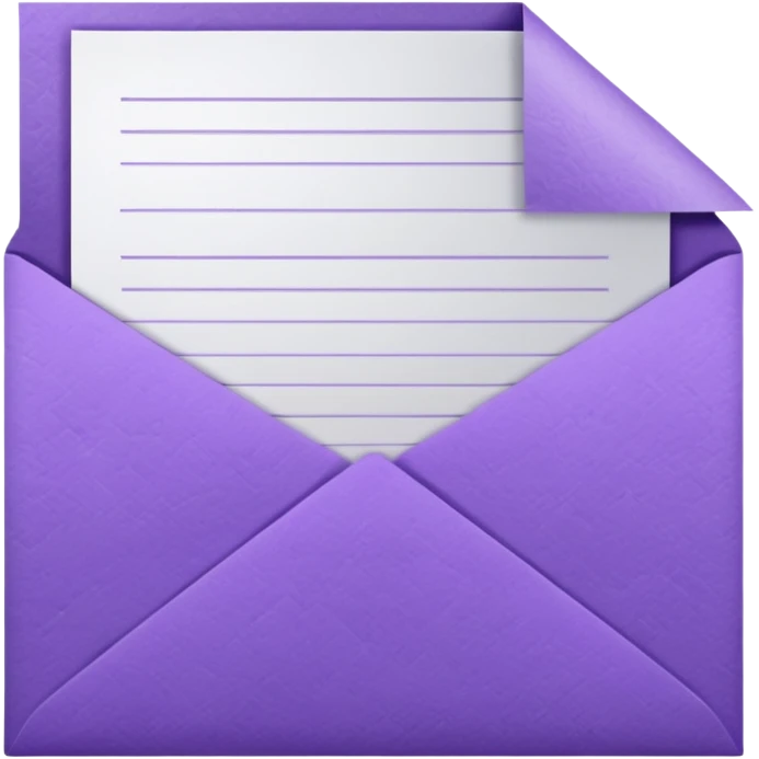 purple empty letter emoji