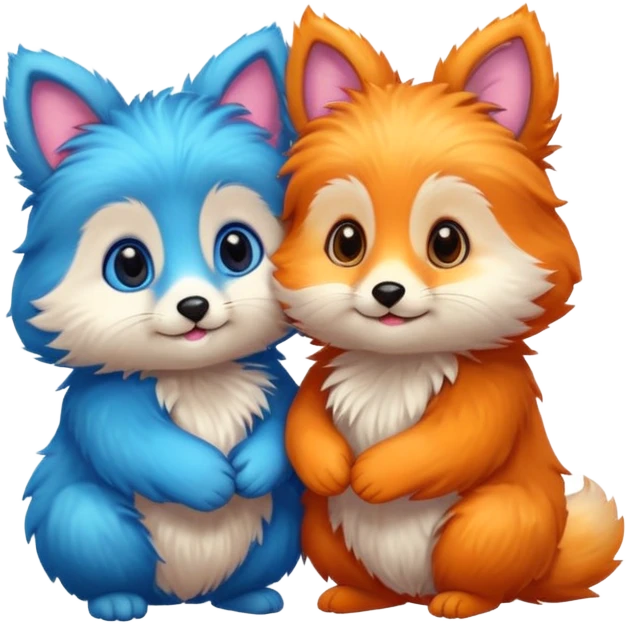 cute animals in love emoji