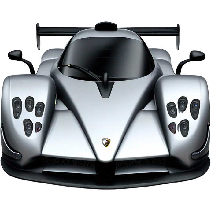 Silver Pagani Zonda race car  emoji