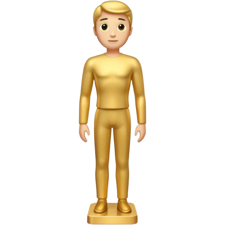 Gold statue male emoji