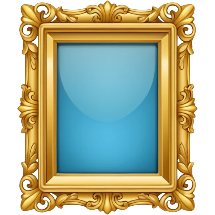 Golden photo frame emoji