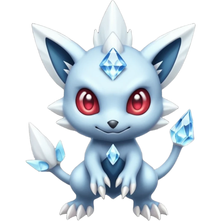 Elemental dark dusky mechanical frosty fairy-like fantasy epic rare Glalie-Sneasel-Togetic-Pokémon-Fakémon-hybrid-creature emoji