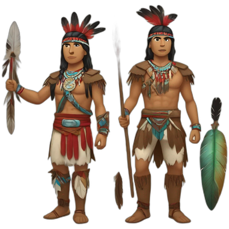 Joseph Brant In a native american outift being a diplomat and a warrior wat the same time emoji