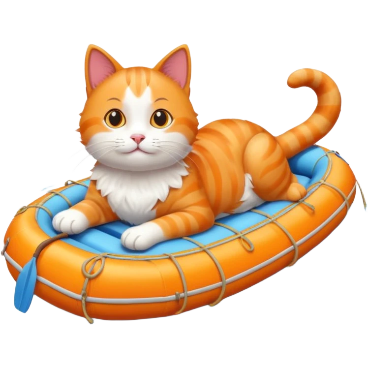 cat rafting emoji
