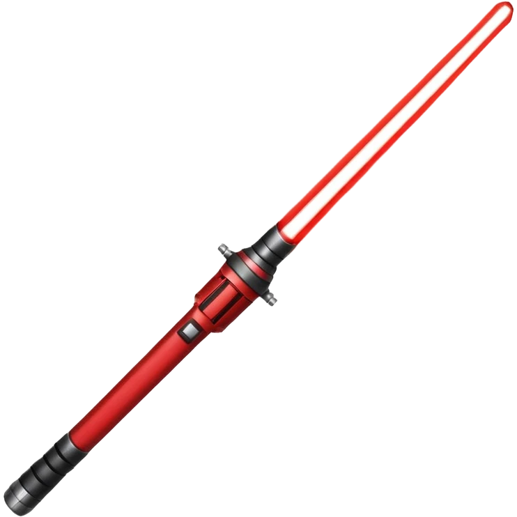 red light saber with glowing blade emoji