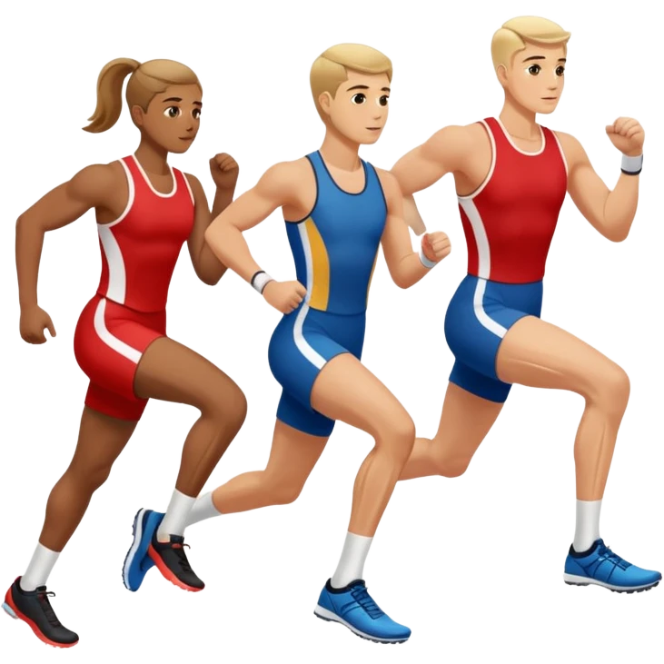 des athletes handicapé avec des protheses de jambes qui font du handisport emoji