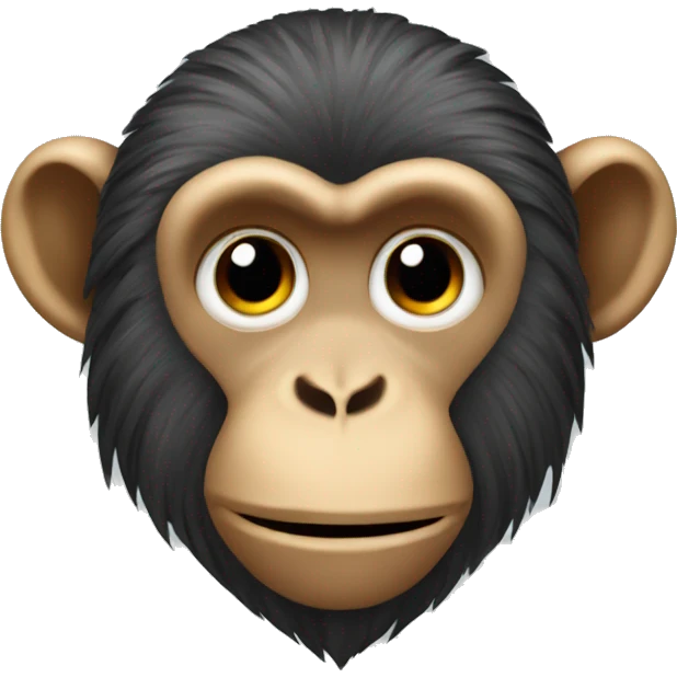 Monkey Ukrainian  crested head, long whiskers  emoji