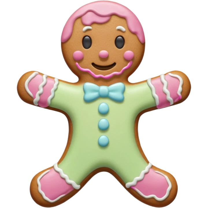 Gingerbread man pastel emoji