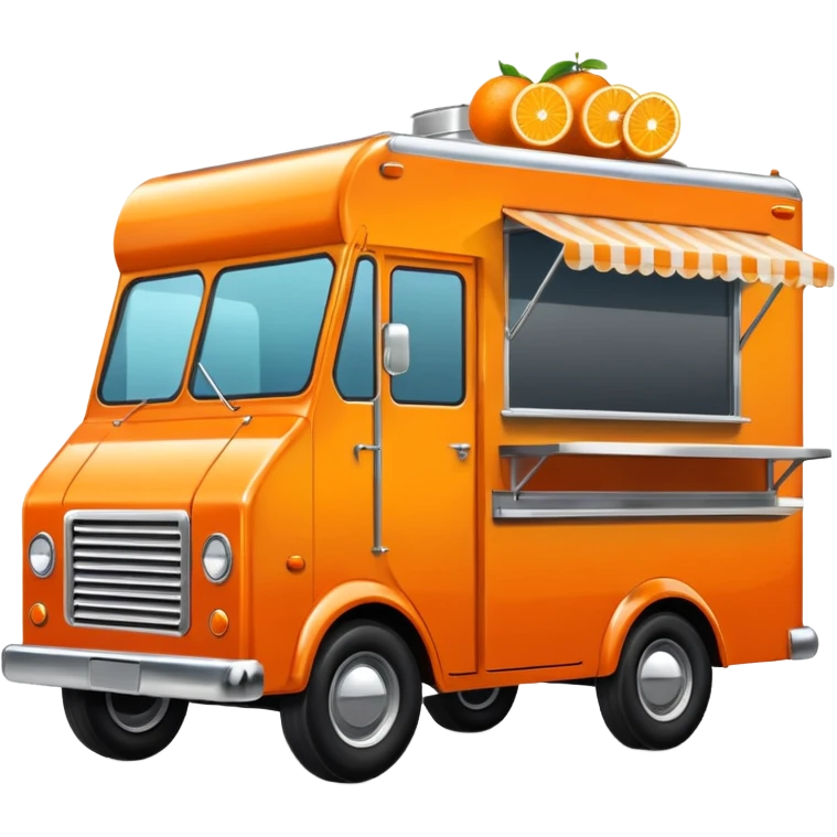 Orange food truck. emoji
