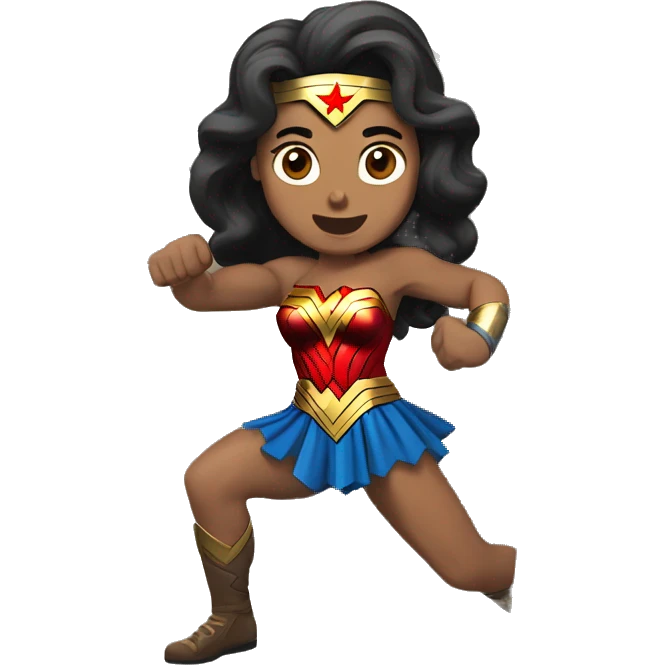 Wonder Woman bouldering emoji