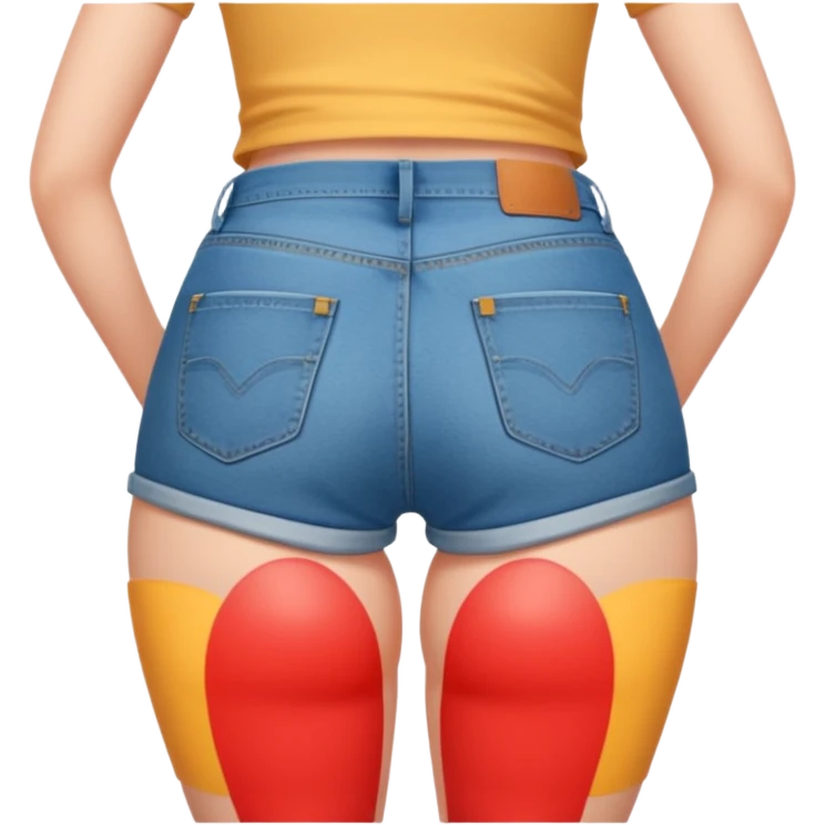 naked girl with a tremendously gigantic butt emoji