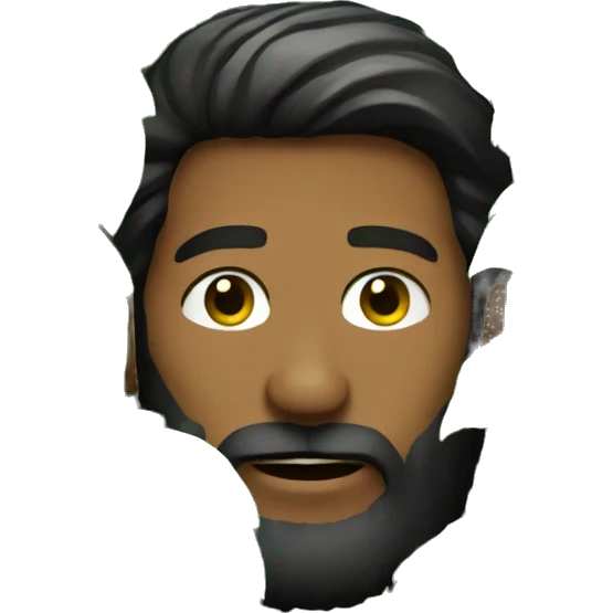 bearded man hiding in a bush emoji