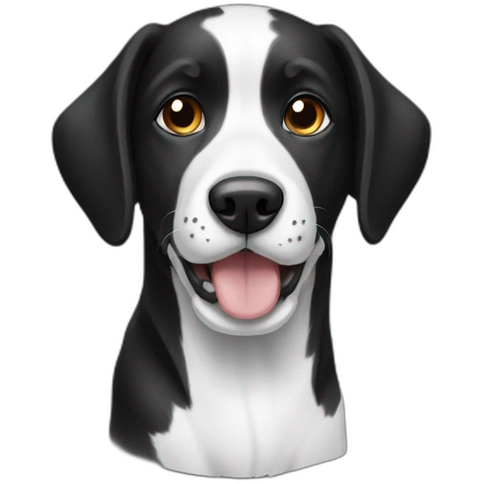 black and white dog emoji