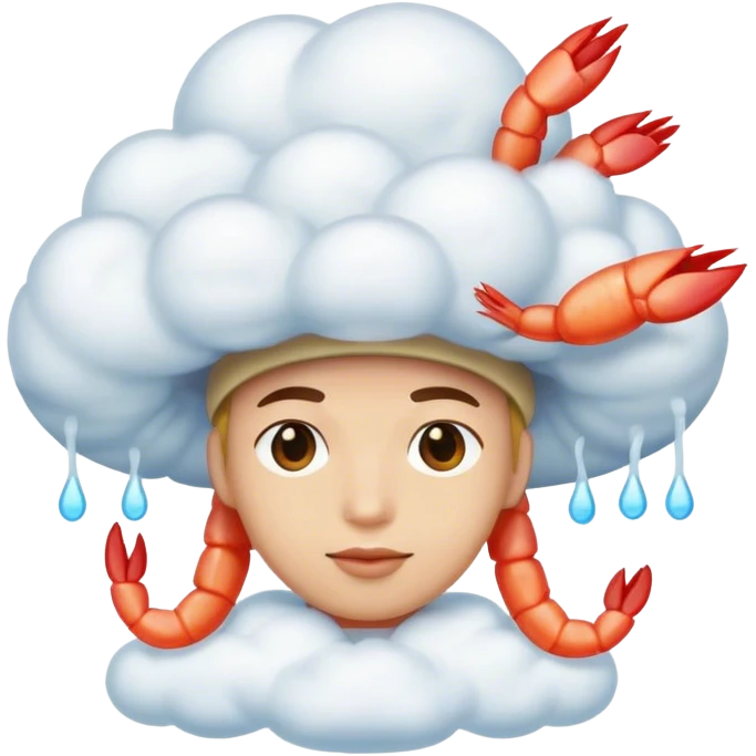 shrimp hat cloud emoji