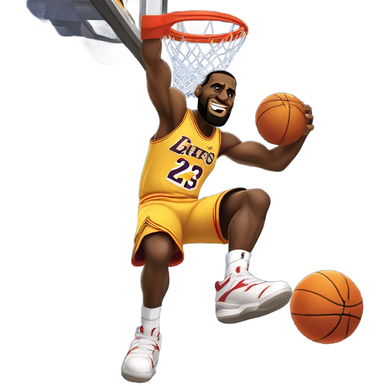 LeBron dunking  emoji