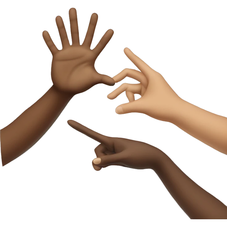 realistic friends high-fiving emoji
