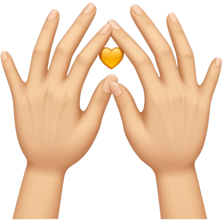 Les doigts des deux mains qui forme un W emoji