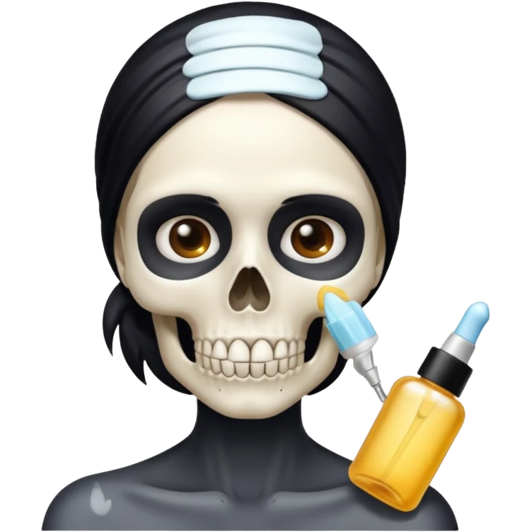 teschio che fa la skincare emoji