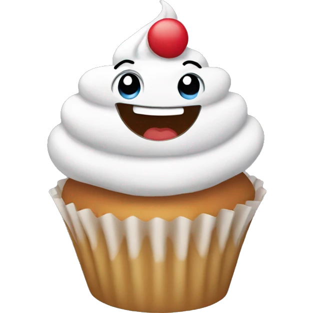 Happy cupcake emoji