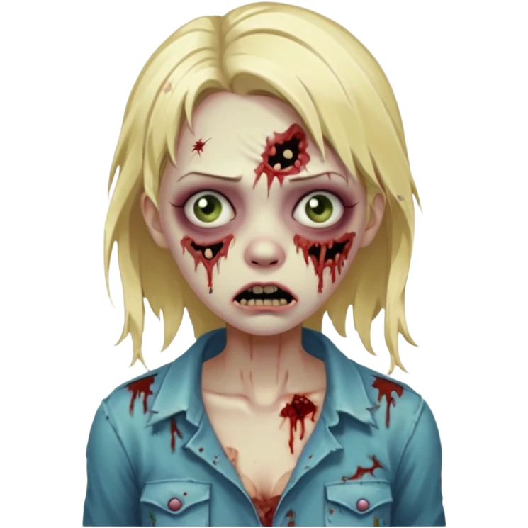 cute cruel blonde 🤗 zombie woman emoji