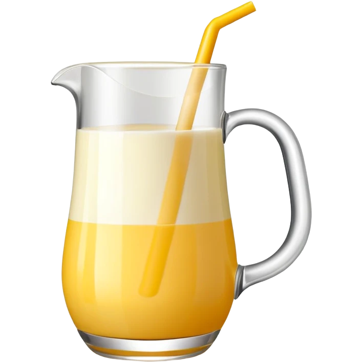 mango milk drink on a glass and pitcher emoji