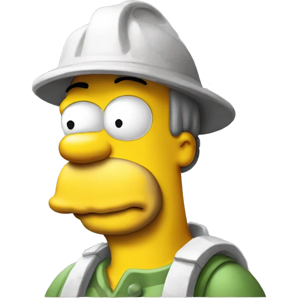 Homer Simpson, déguisé en Mario emoji