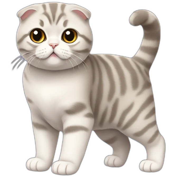 Scottish Fold Cat Full Body emoji