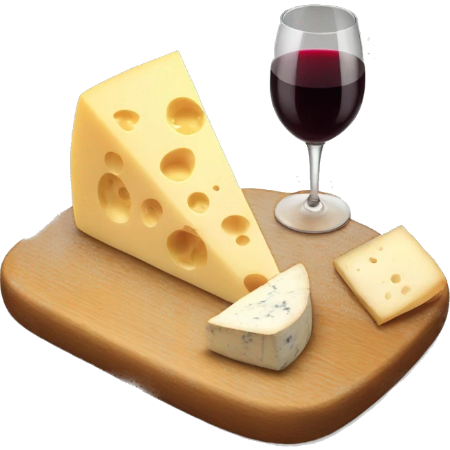 Cheese board and wine  emoji