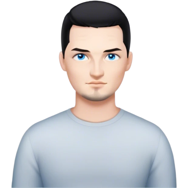 beautiful man with grey eyes emoji