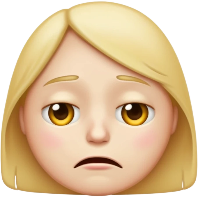 A sad emoji with mental stroke emoji