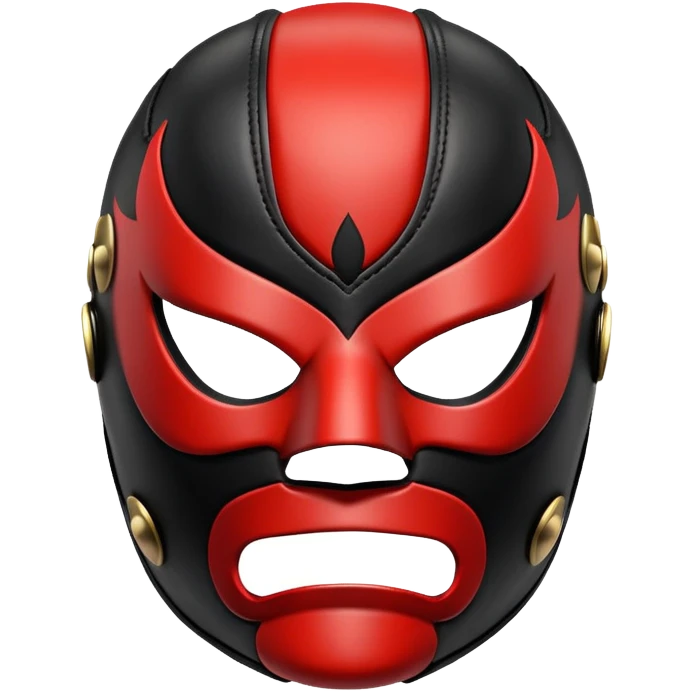 red and black luchador mask emoji