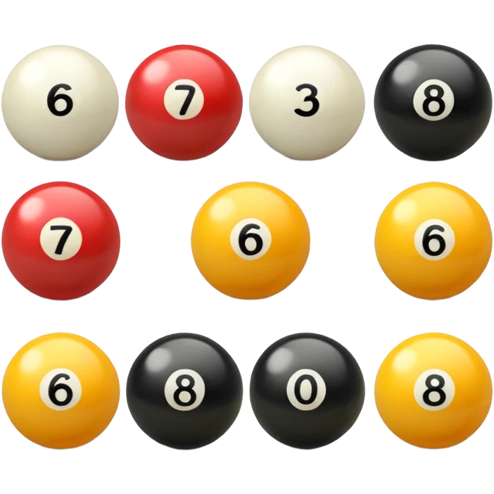 6 numbered billiard ball  emoji