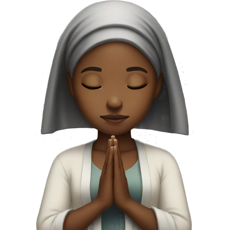Black girl praying  emoji