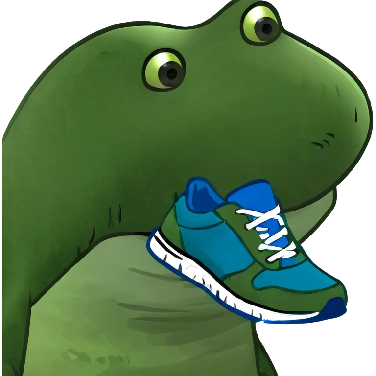 Tiburón con tenis azules emoji