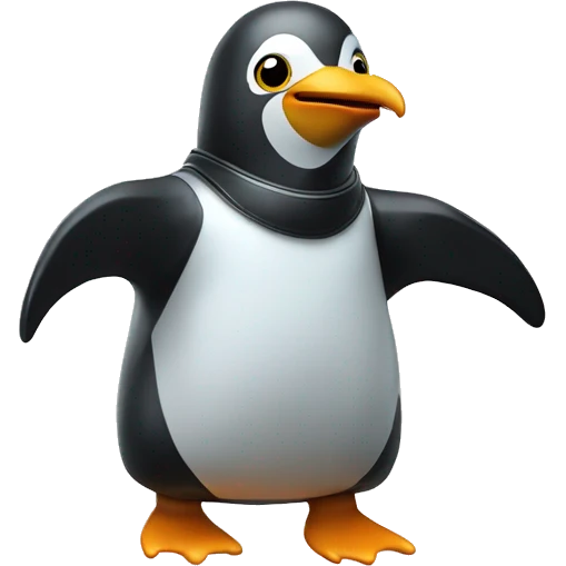 flying penguin wearing a puffy radiation suit  emoji