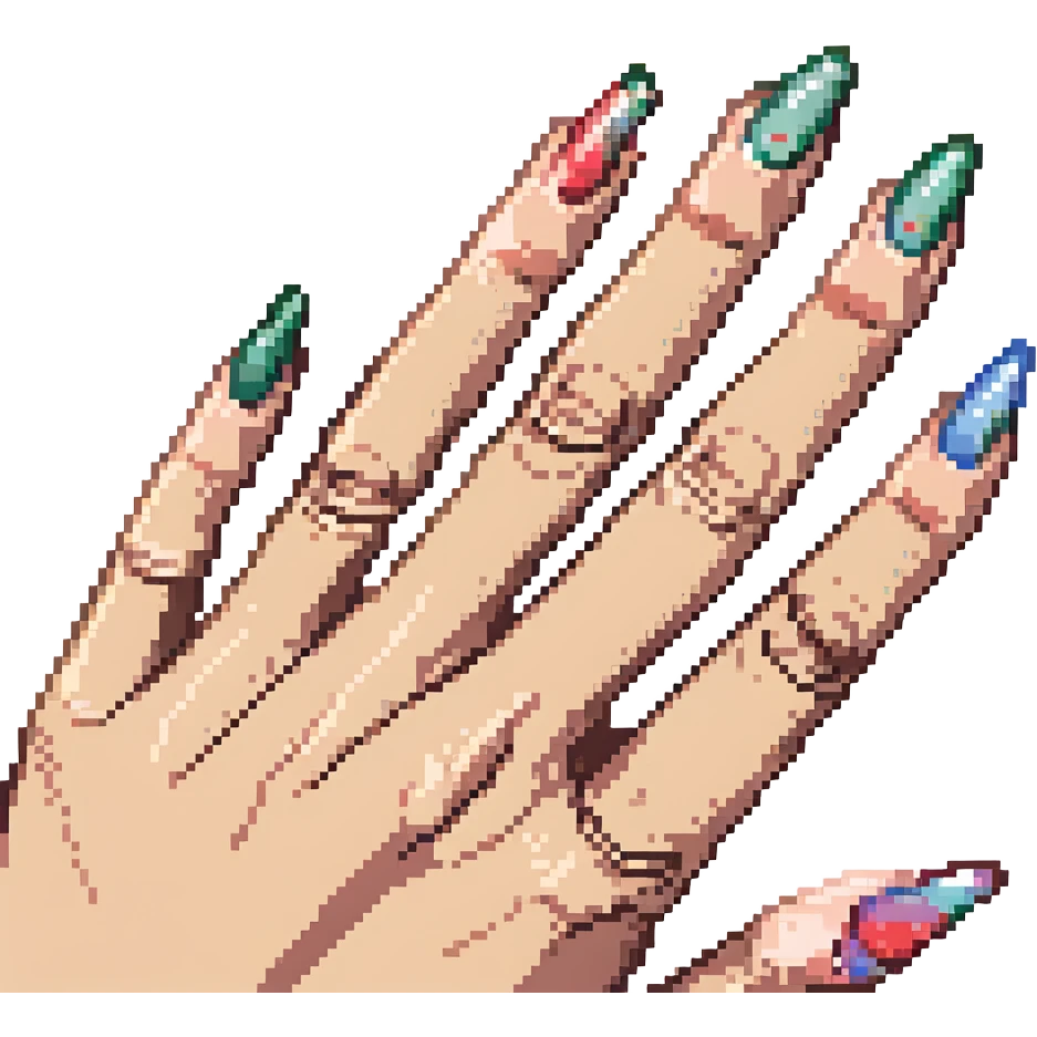 large NO text on a female fingernail emoji