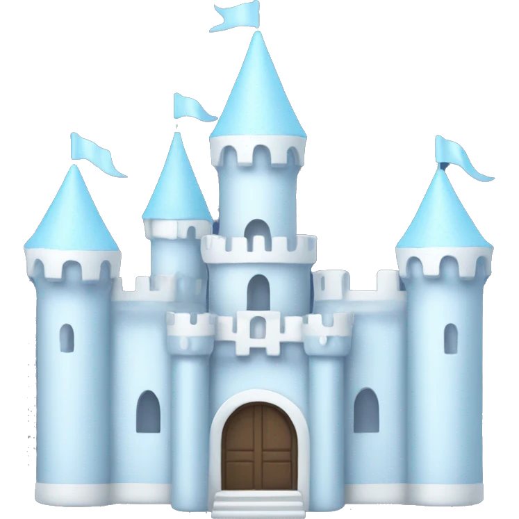 Pastel blue White Castle emoji