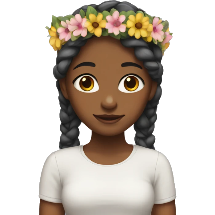 Girl with flower crown emoji