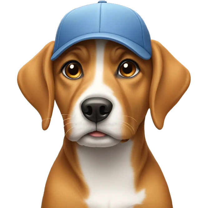 dog wearing a cap emoji
