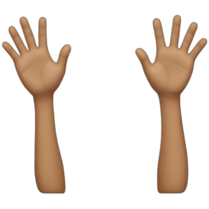 doing ovale with hands emoji