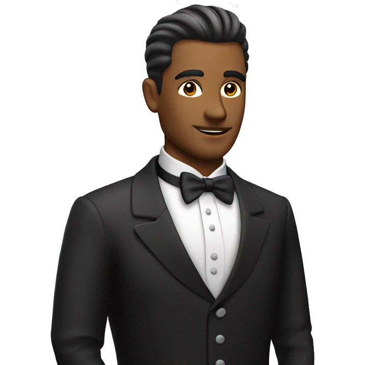 a gentleman with a slick back hair very elegant emoji