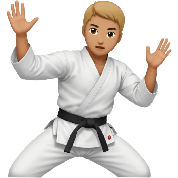 Aikido martial artist in gi performing a throw emoji