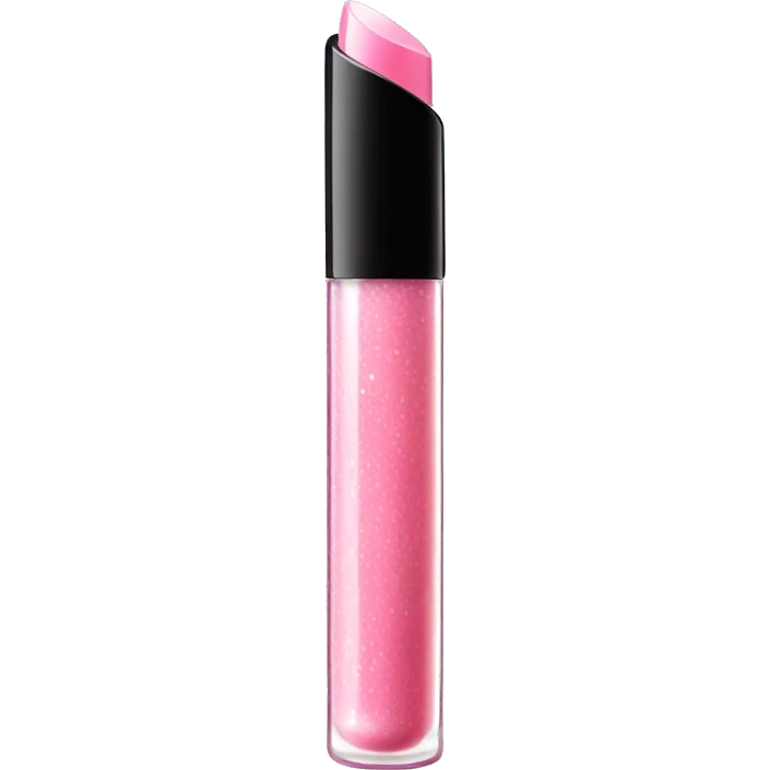 Light Pink sparkly lip gloss tube emoji