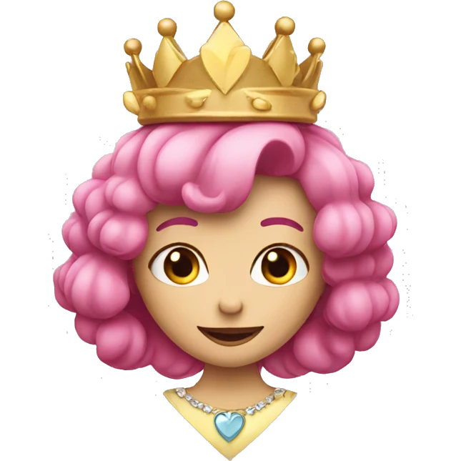 Heart with princess crown  emoji