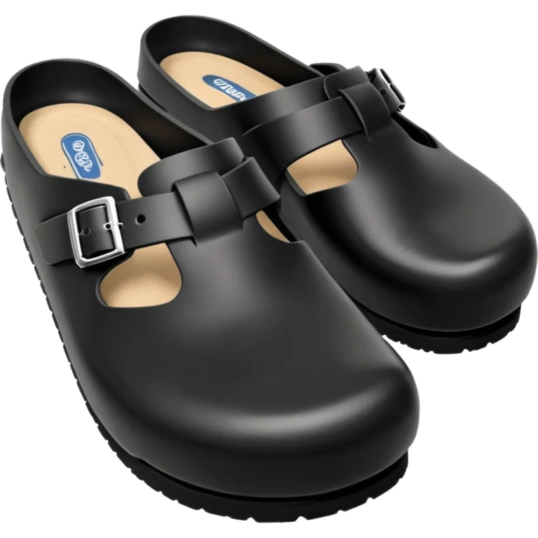 black boston birkenstock clog emoji emoji