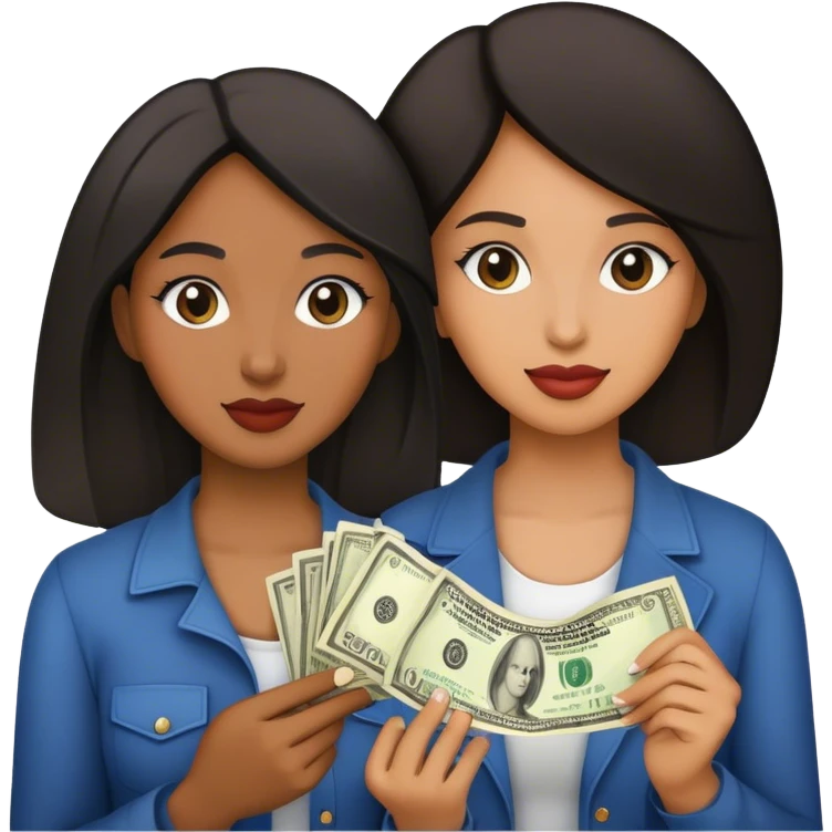 Women holding money  emoji